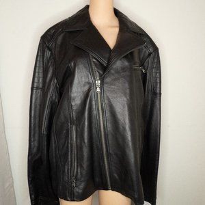 Emanuel Ungaro Men's Black Leather Jacket (New With Tags)